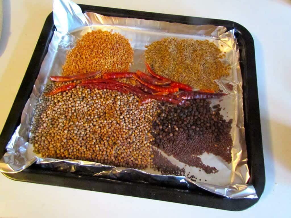 Spices ready for toasting for Indian Curry Powder Recipe