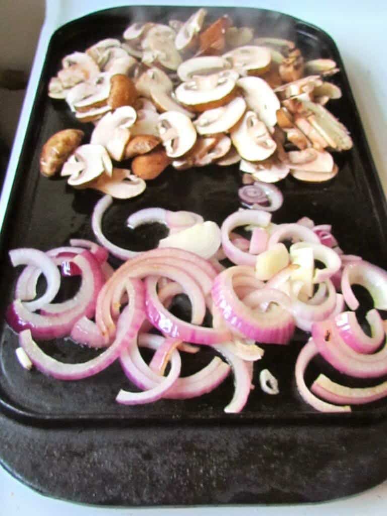 Grilled Mushrooms and Onions for Sandwiches