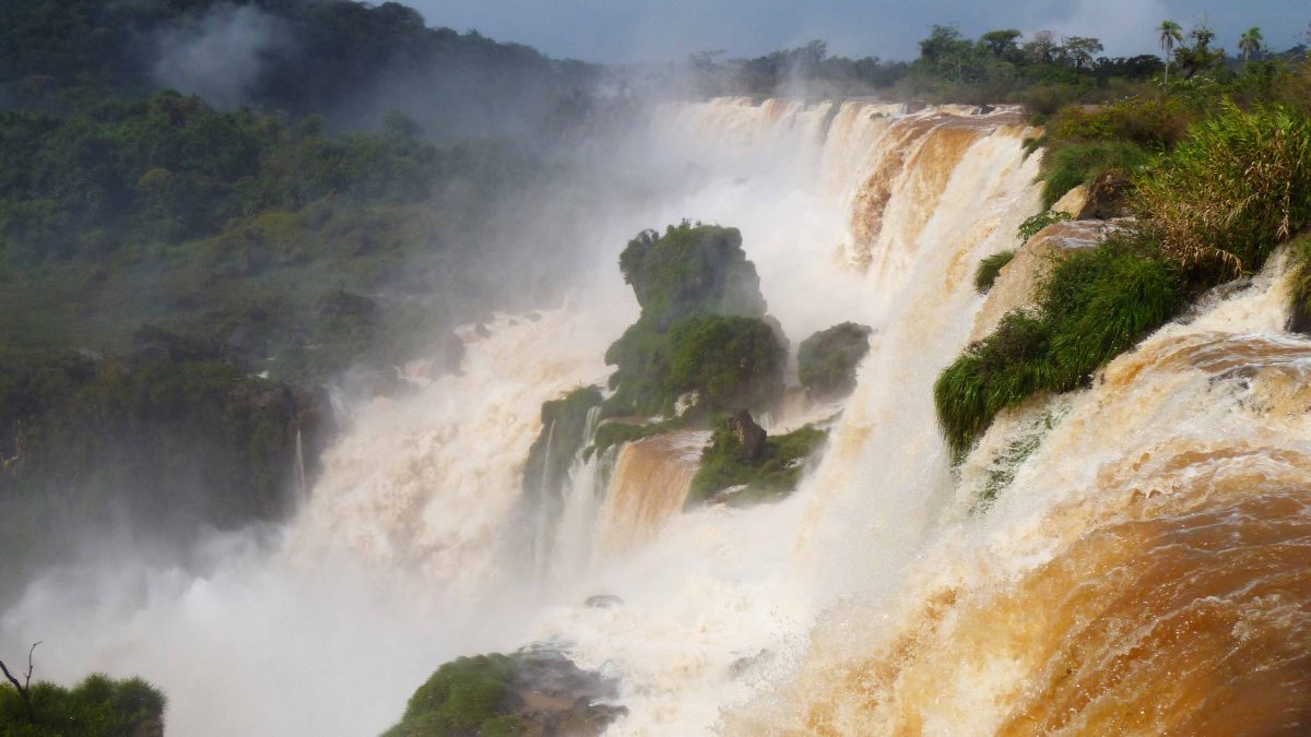 Iguazu Falls with Soil Runoff