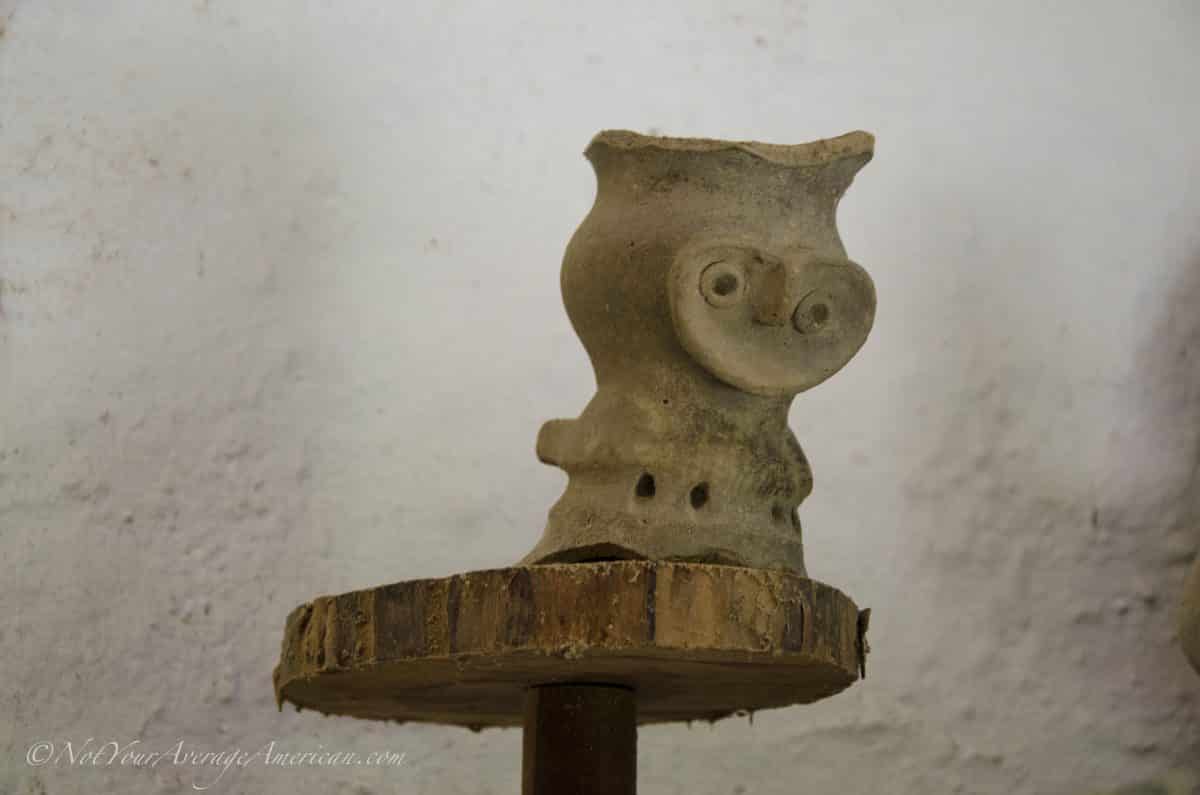 Esta estatuilla es probablemente un búho, Museo Chirije, Manabí, Ecuador