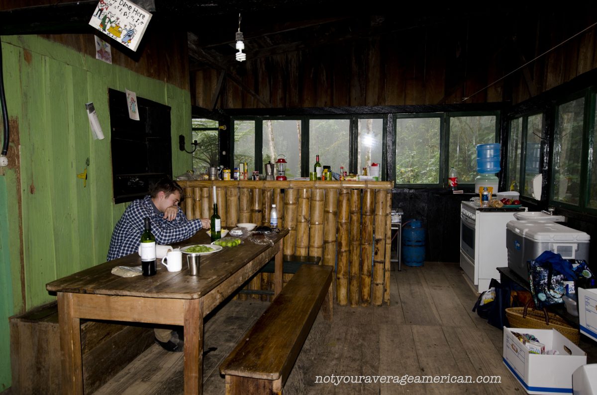 The dining room looking into the kitchen at the Bellavista Scientific Research Station | ©Angela Drake