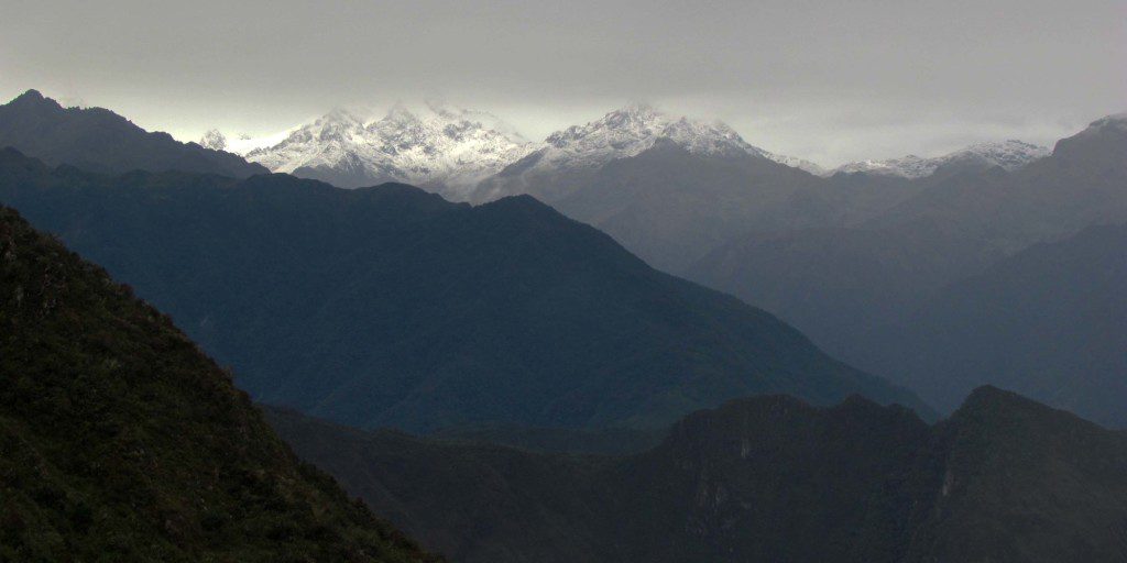 Andean snow covered mountains