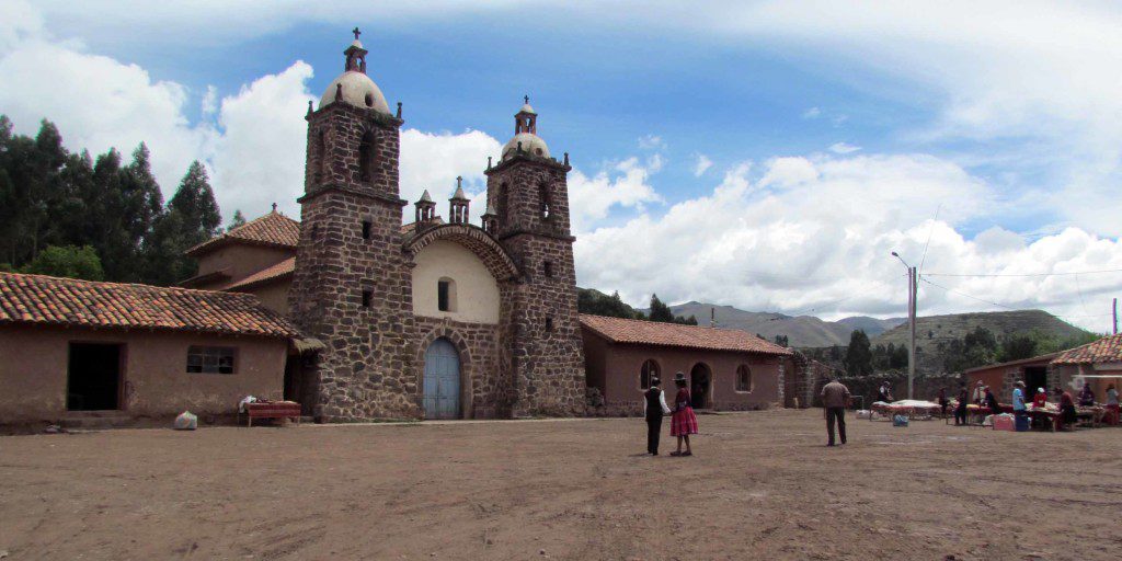 The central plaza at Raqchi.