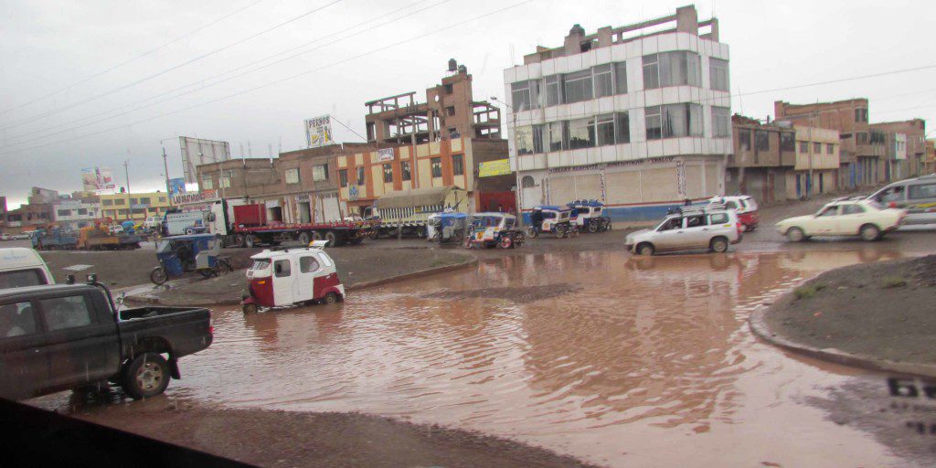 The streets after a heavy rain.