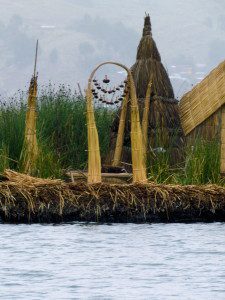 Woven archway on a floating island