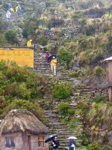 Steps down the port were worthy of the Inca Trail