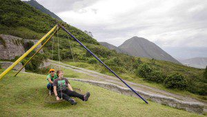 Swing at the Hotel Restaurant El Crater