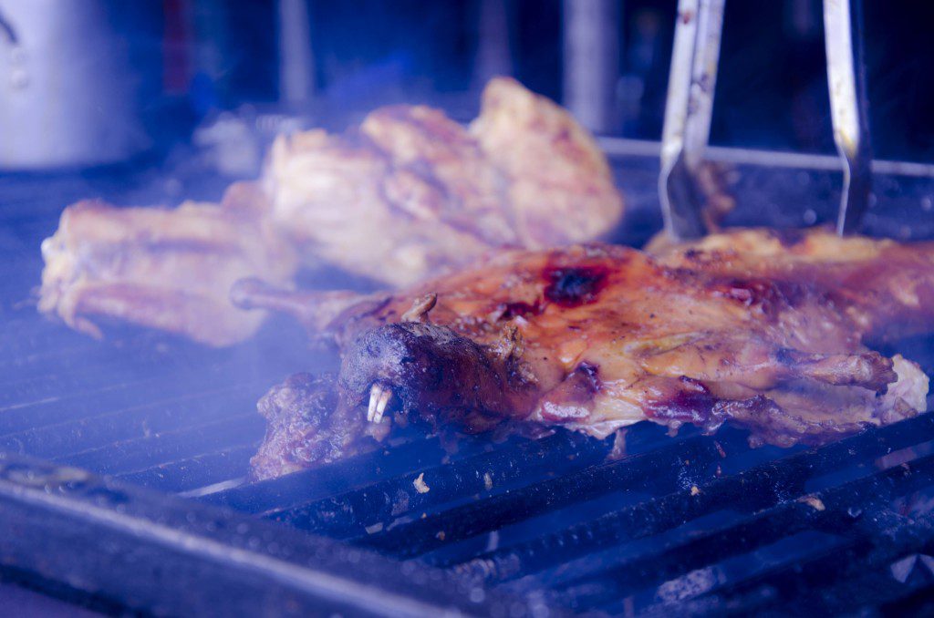 Guinea Pig and Chicken on the Grill