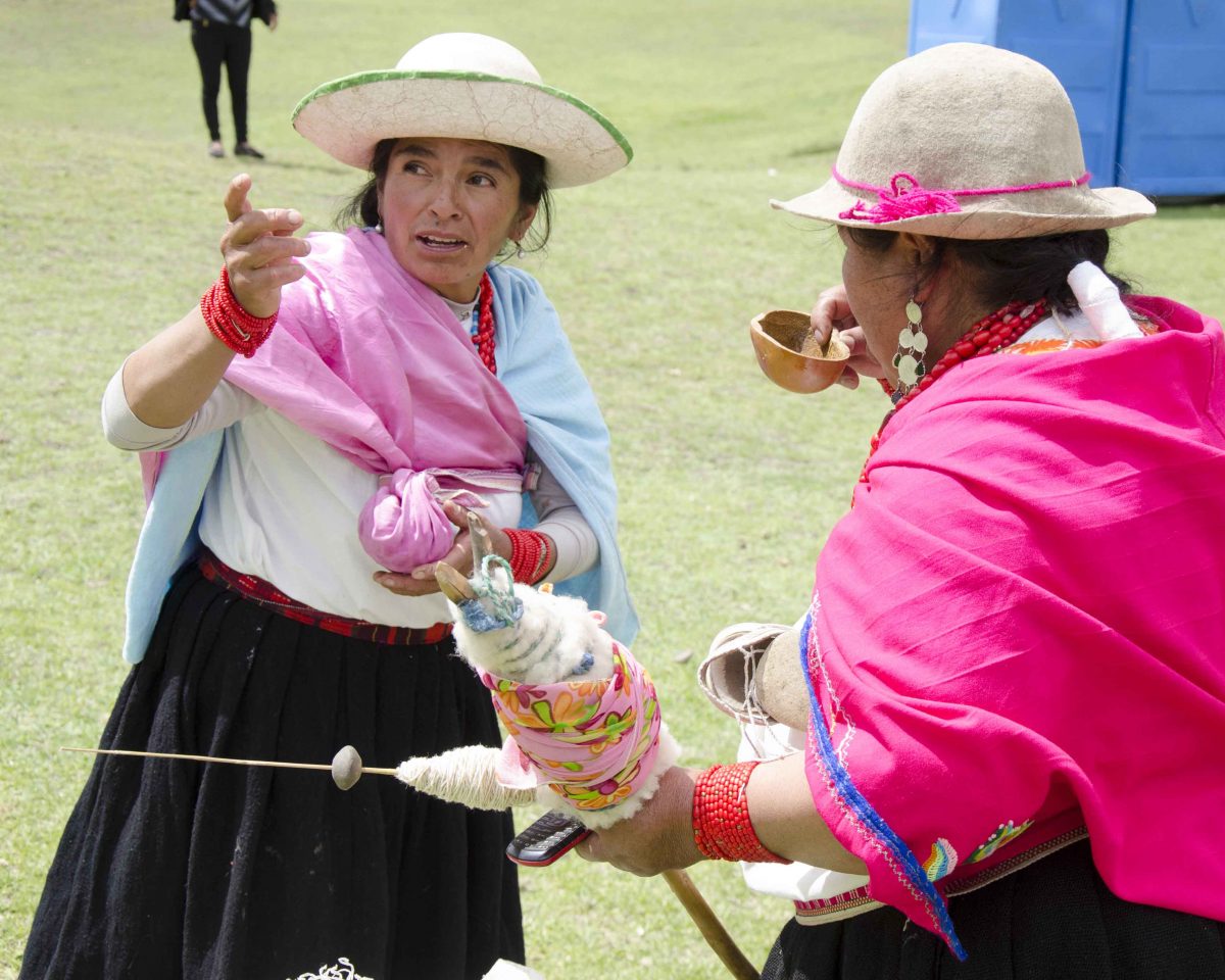 Sharing Chicha de Jora at the Mushak Nina festival in Cochasquí, Pichincha, Ecuador