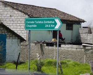 Backroads Ecuador, sign to Chugchilán