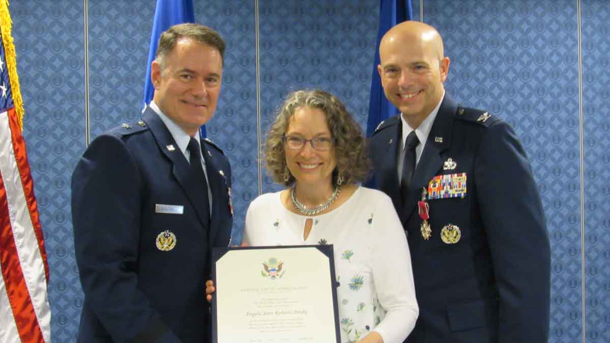 Scott and Angie at his official retirement ceremony