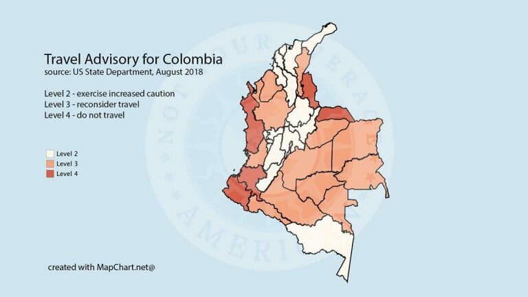 us government travel advisory colombia