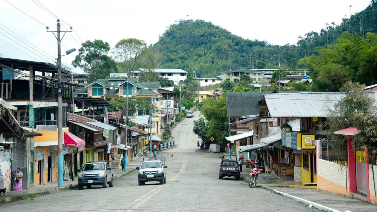 Main Street in the village of Mindo, Ecuador | ©Angela Drake