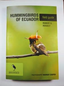 Colibríes del Ecuador, Portada del libro, Frente