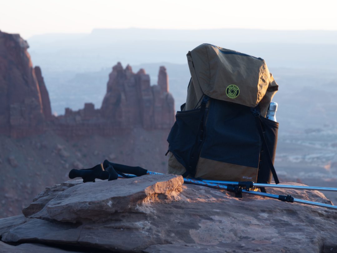 The Wy'east Backpack with Canyonlands in the background