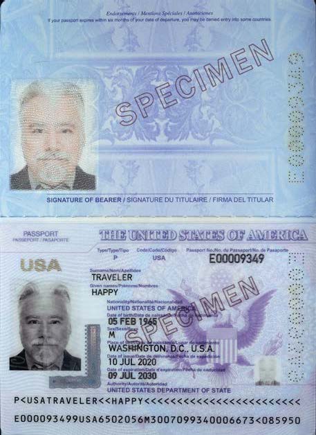 Sample Next Generation US Passport Book