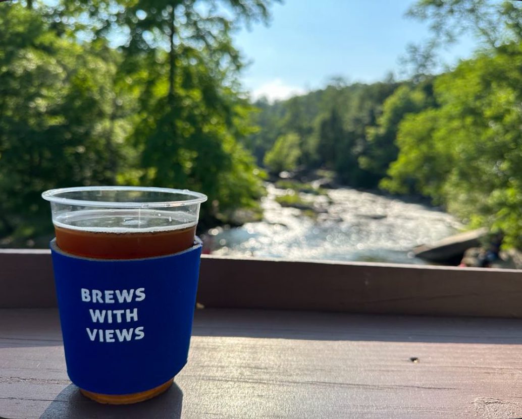 Chimney Rock Brewing, 2024 | ©Phil Thomas View from Chimney Rock Brewing, Western North Carolina in Summer 2024