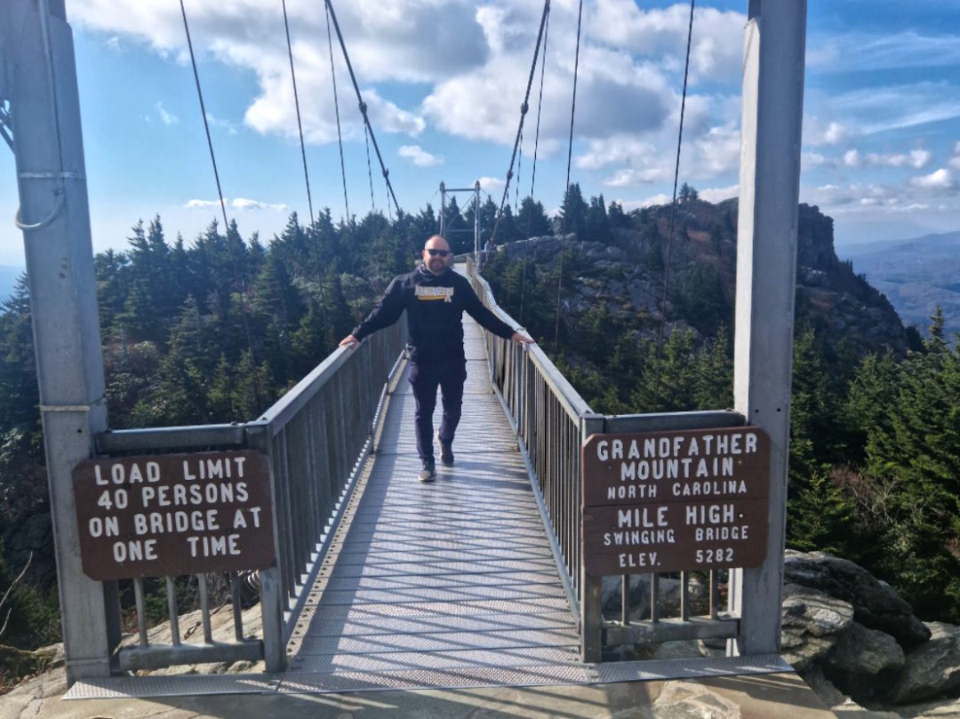 The author at Grandfather Mountain, recently reopened after Hurricane Helene The author at Grandfather Mountain, recently reopened after Hurricane Helene