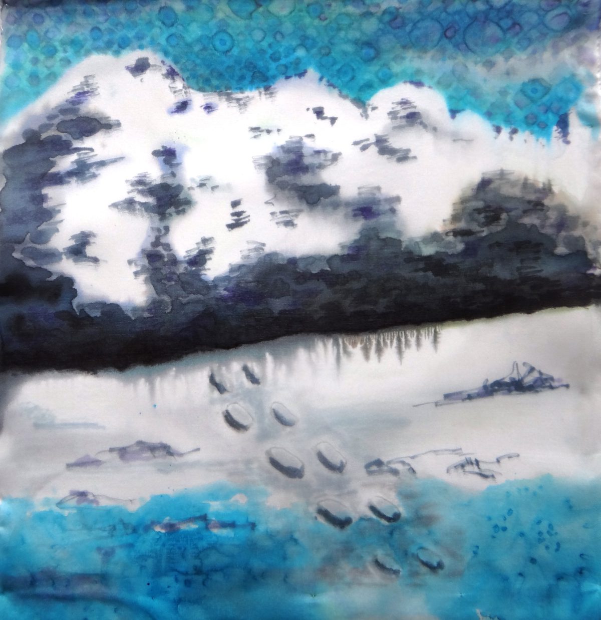 Footprints in the Snow | Artwork from King of the Condors Footprints in the snow,original artwork from King of the Condors,