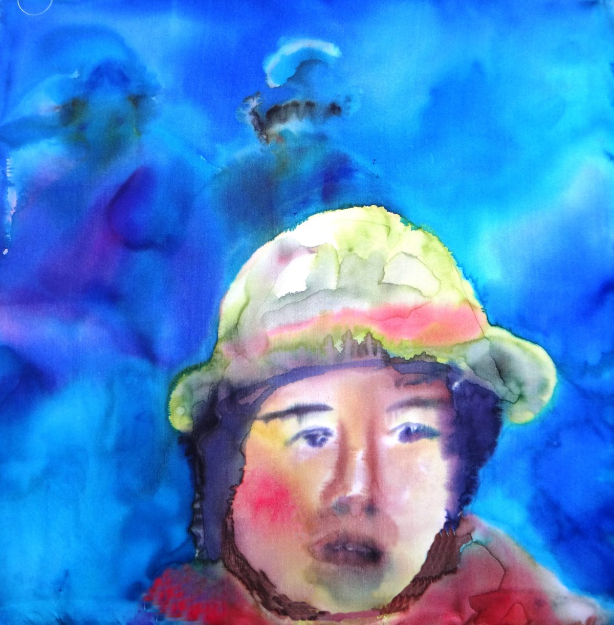 Boy in the Andes | Original Artwork from King of the Condors A boy with a wool hat, original artwork from King of the Condors